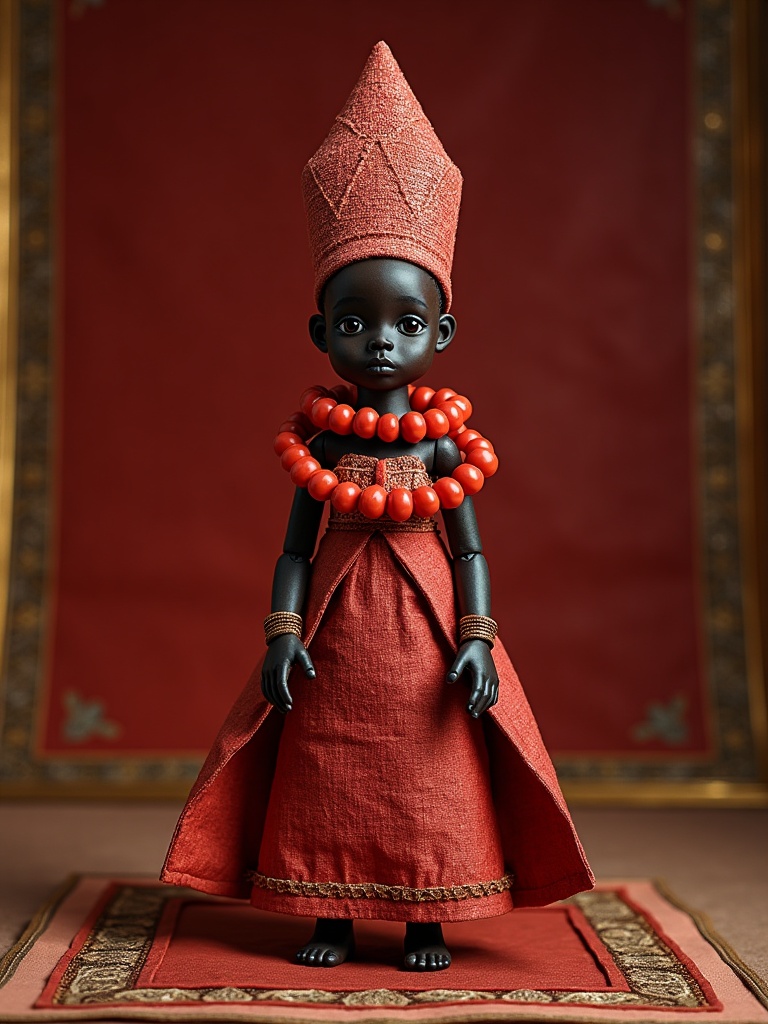Queen Idia — handmade heritage doll, AI concept image
