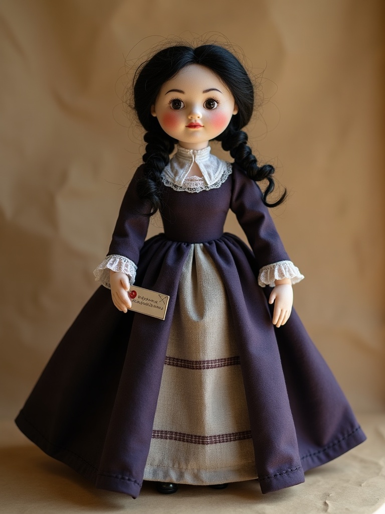 Ada Lovelace — handmade heritage doll, AI concept image