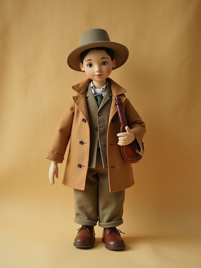 Alexander von Humboldt — handmade heritage doll, AI concept image