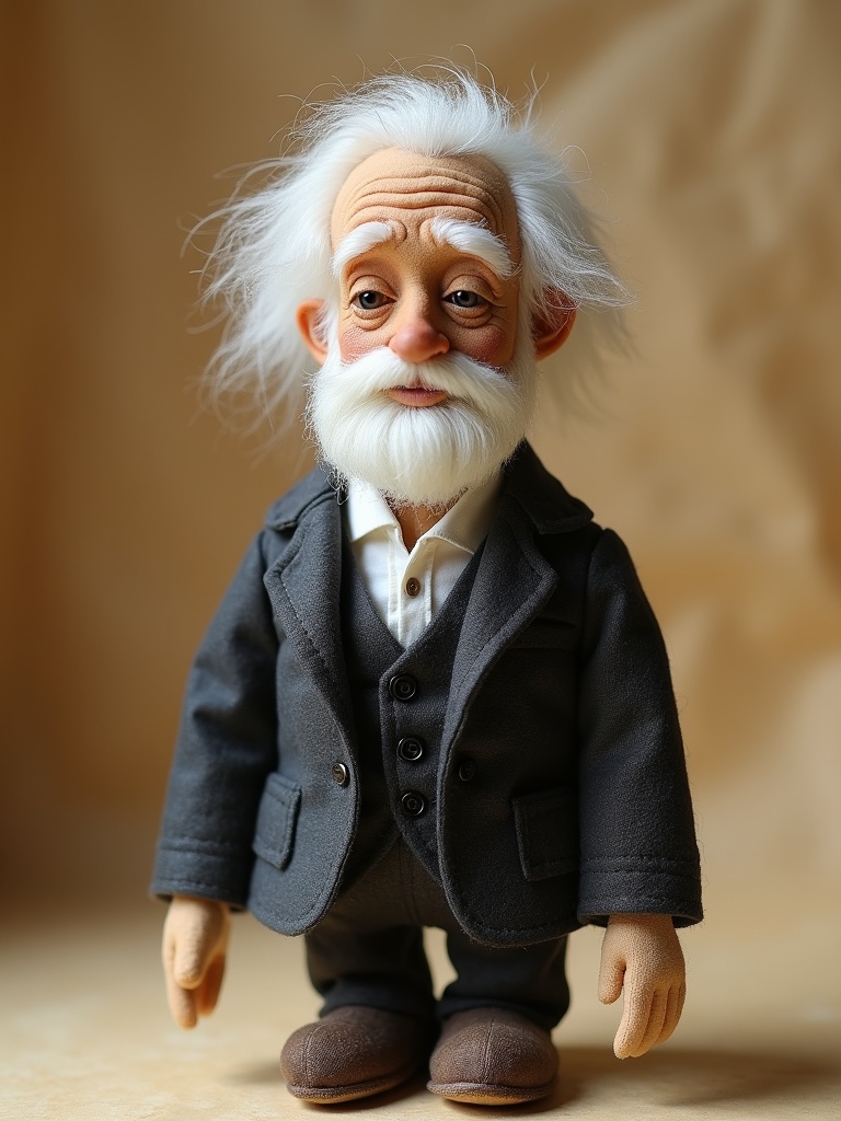 Antoni Gaudí — handmade heritage doll, AI concept image
