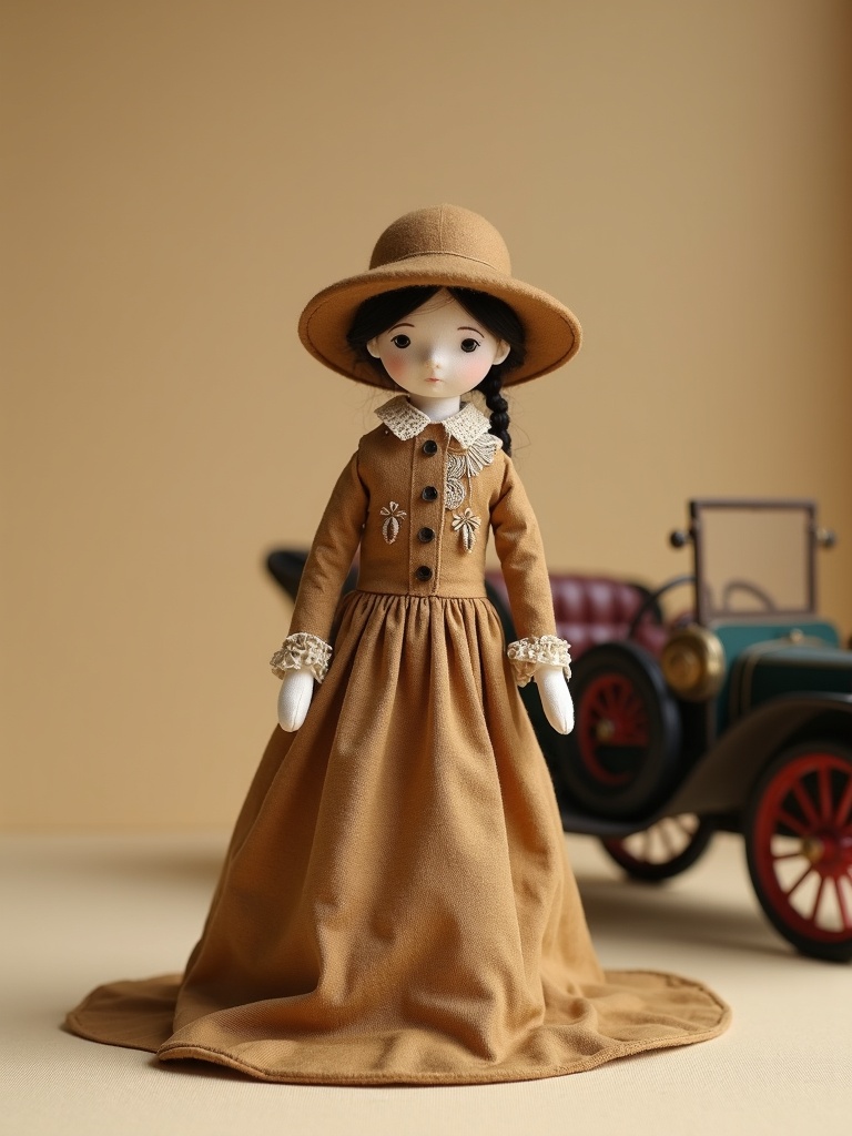 Bertha Benz — handmade heritage doll, AI concept image