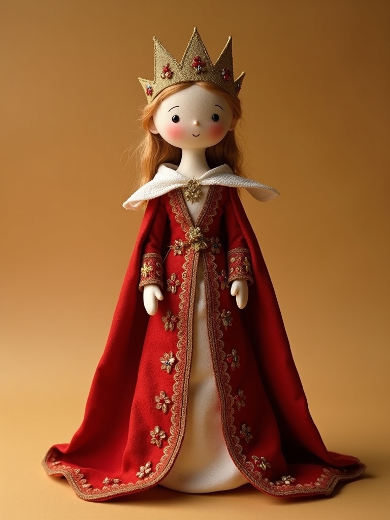 Eleanor of Aquitaine — handmade heritage doll, AI concept image