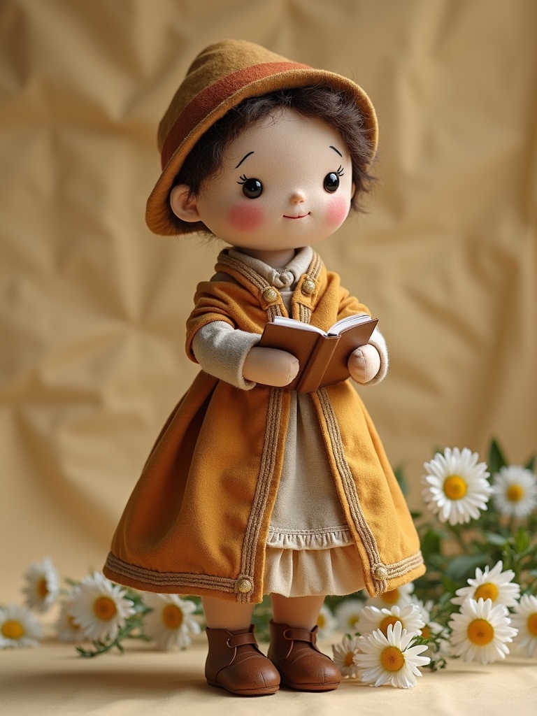 Johanna Spyri — handmade heritage doll, AI concept image