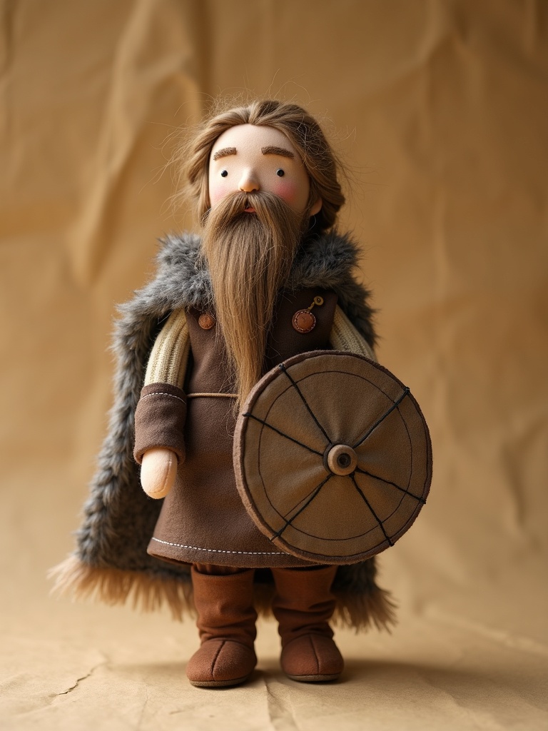 Leif Erikson — handmade heritage doll, AI concept image