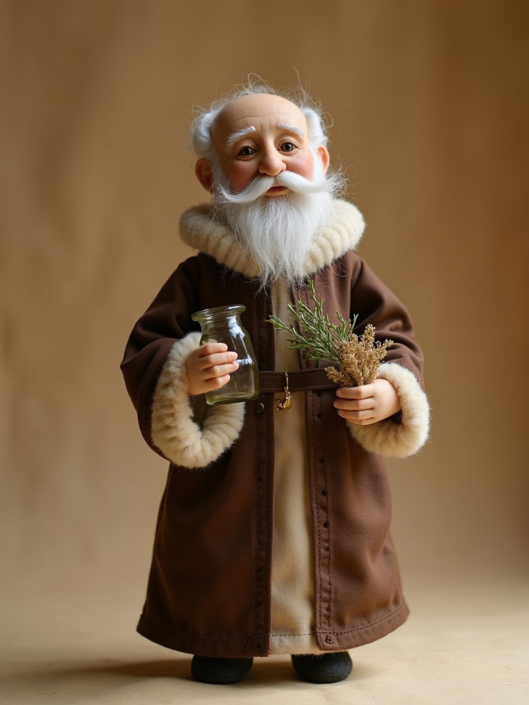 Paracelsus — handmade heritage doll, AI concept image