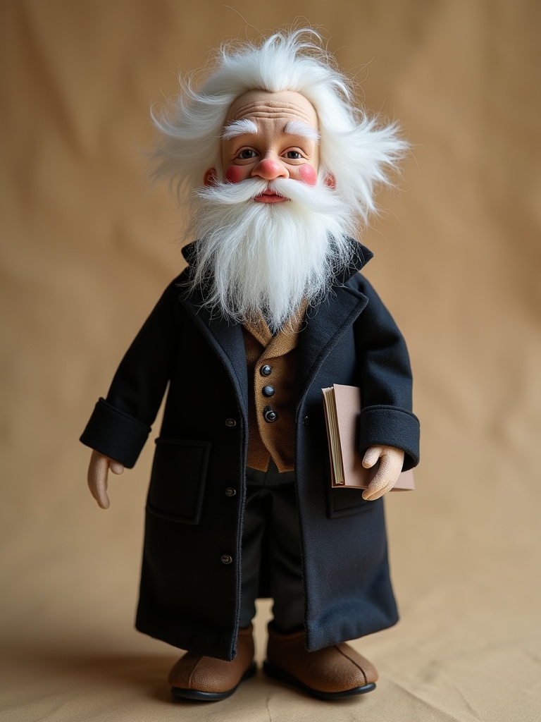 Victor Hugo — handmade heritage doll, AI concept image